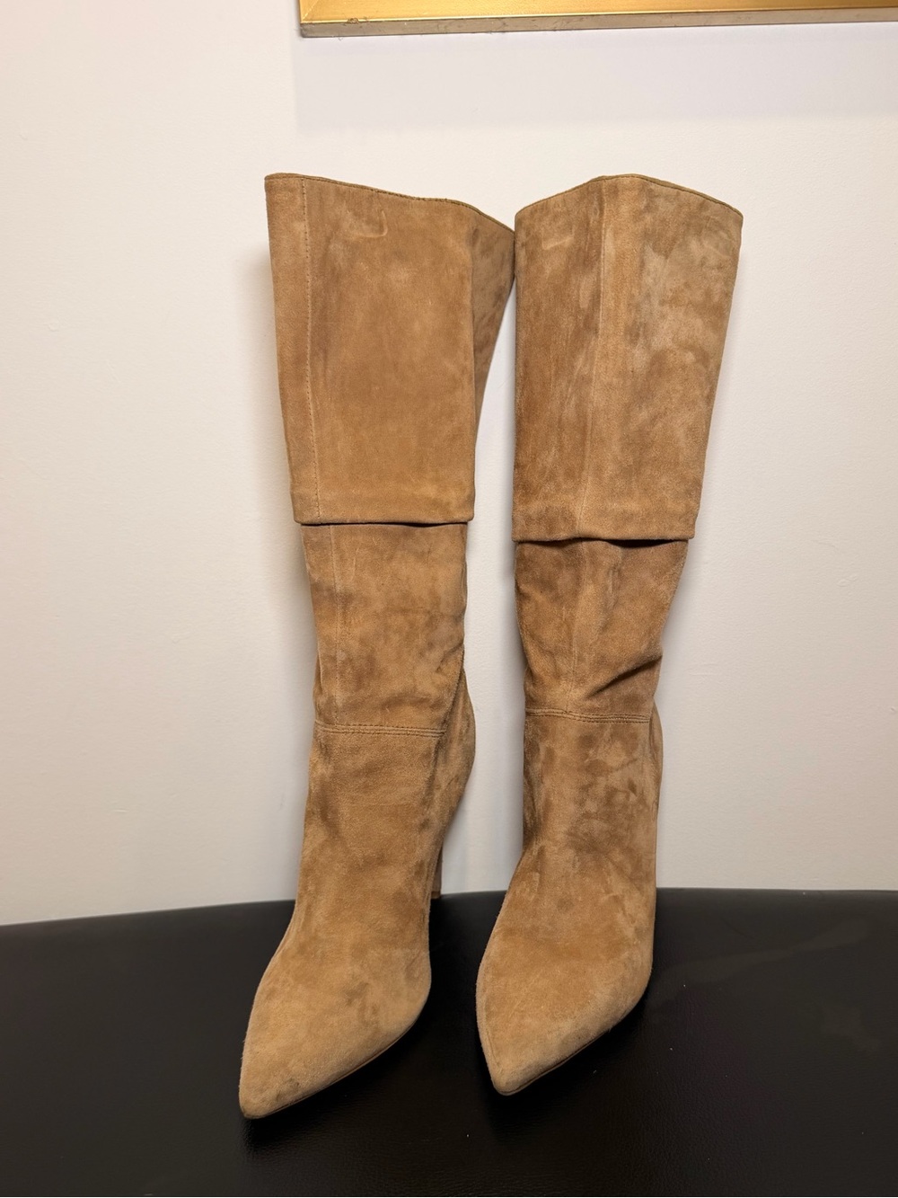 Tony Bianco ‘Luna’ Slouchy Boots in Sicily Kid Tan Suede - Picture 3 of 6